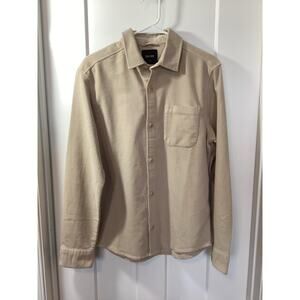 Du/er Men's Long Sleeve No Sweat Moleskin Button-Up Shirt Classic Tan Size Small